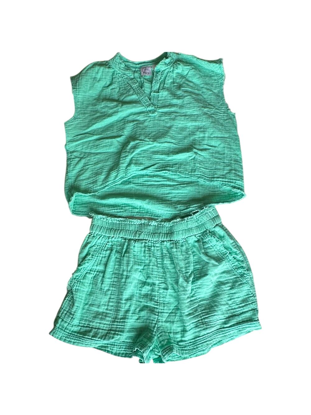 Womens Outfit Size Medium Teal Light Beach Resortwear Summer Party Fun Vacation